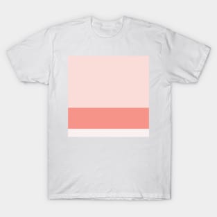 A unique farrago of Very Light Pink, Light Pink, Pale Salmon and Vivid Tangerine stripes. T-Shirt